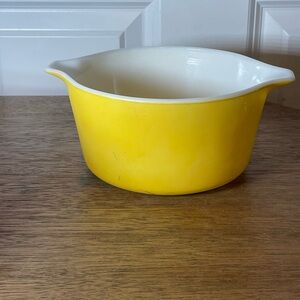 Vintage Pyrex Yellow Casserole Dish Bowl #473 1 QT